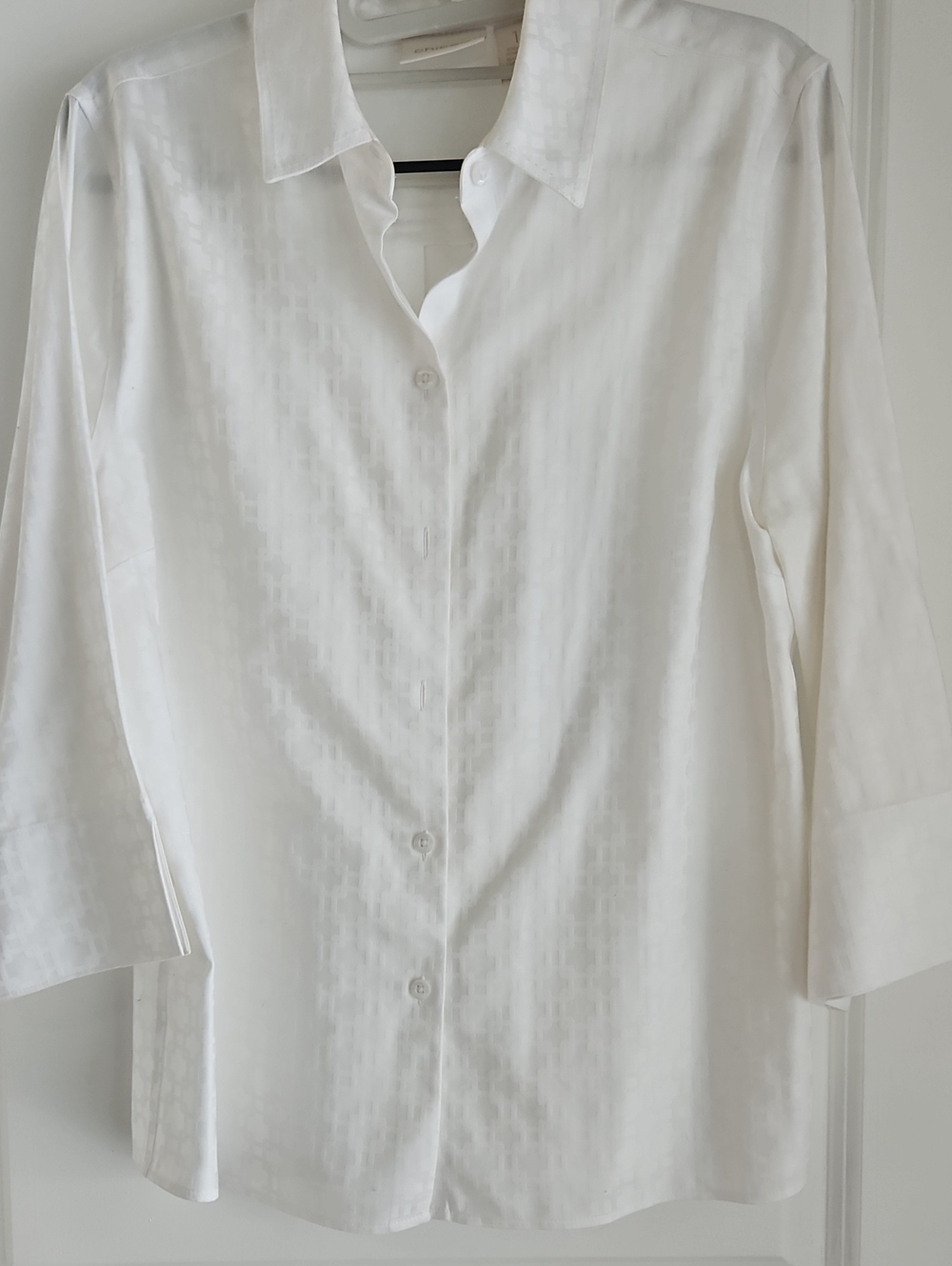 Chico's White Women's Button-Front Dress Shirt